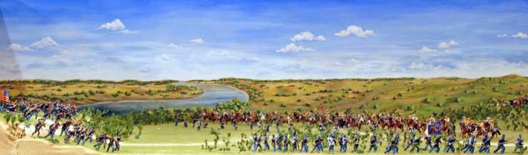 Panoramic view of the battle