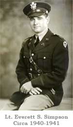Lieutenant Everett Selden Simpson circa 1940 - 1941