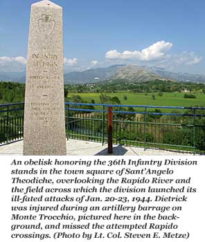 Momument to commemorate the Rapido River Crossing