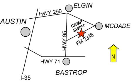 Map showing location of event